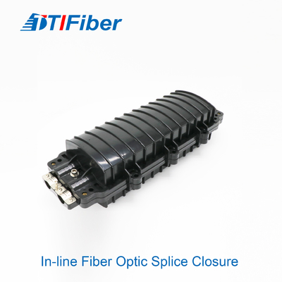 Horizontal 2 Inlet And 2 Outlet Fiber Optic Splice Closure 12 - 96 Core