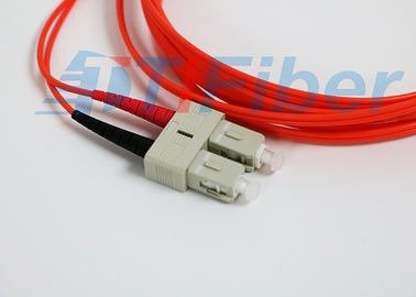SC / UPC to LC / UPC Duplex Fiber Optic Patch Cord mode conditioning with G657A cable