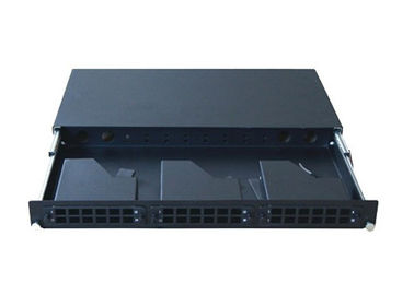 Rack Mounted MPO Patch Panel , 1U Fiber Optic Patch Panel with cold rolled steel