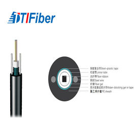 Black Outdoor Aerial Fiber Optic Cable GYXTC8S Singlemode With 8 Fiber Count